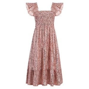 Hill House Collector’s Edition Ellie Nap Dress Sequins Rose Gold